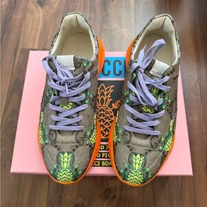 Gucci Ryhton Pineapple Trainers 13